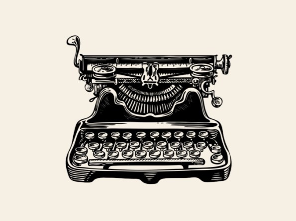 typewriter illustration