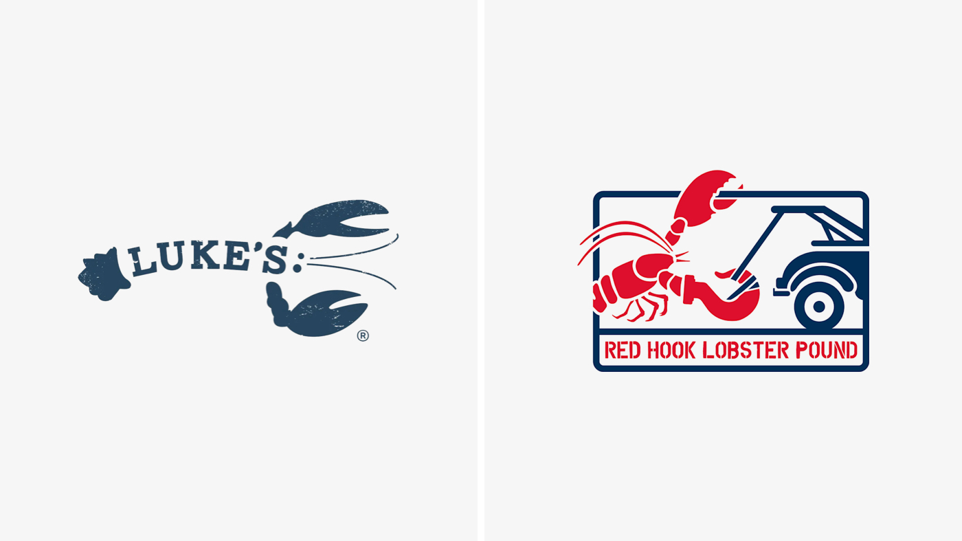 Luke's Lobster logo and Red Hook Lobster Pound logo